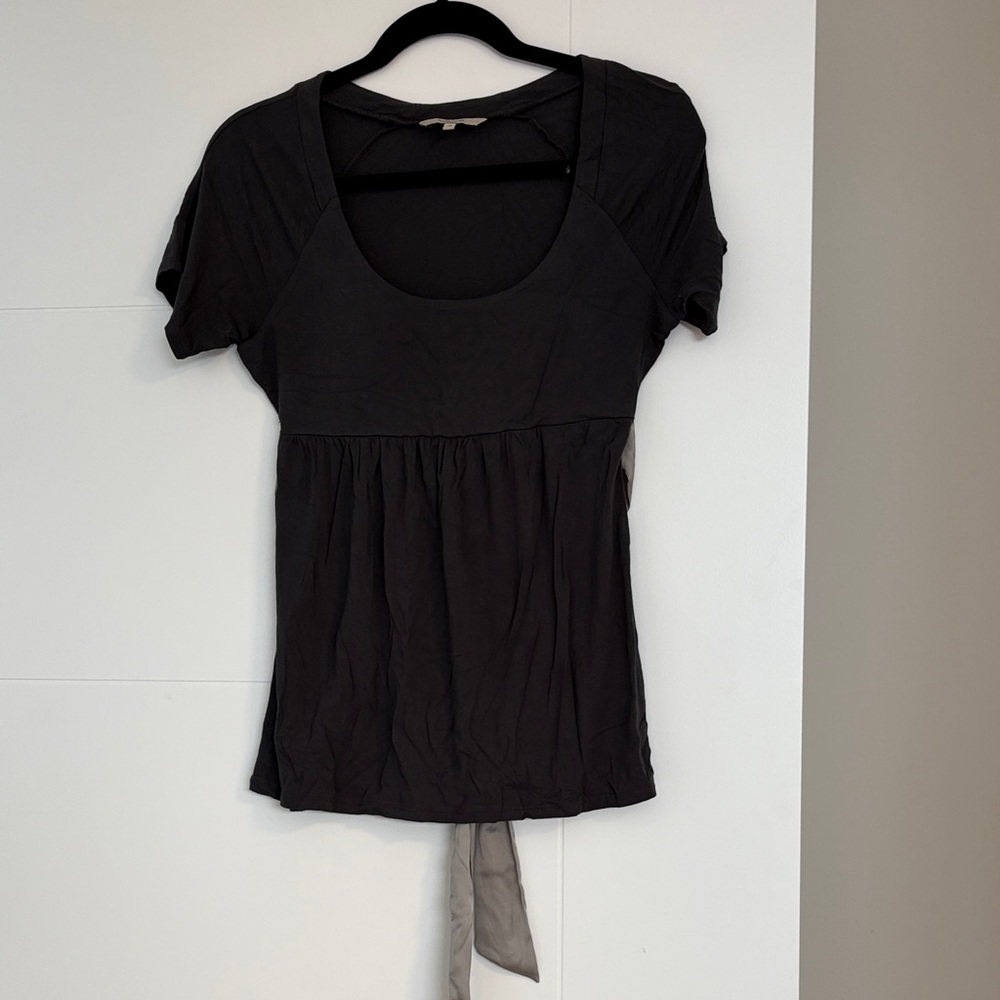 Elegant Grey and Silver sash Women's Top